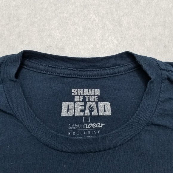 Shaun Of The Dead Shirt Mens XL Blue Short Sleeve Round Neck Cotton - Picture 6 of 10